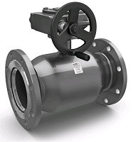 DN350/300 Py25 Кран шаровой ф/ф стандартнопр. с ручн. редуктором LD