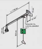 Душ аварийный настенный для тела в промышленном исполнении с повышенной антикоррозийной защитой