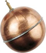 Шаровой поплавок (медный) D150mm с пазом и винтом для крепления (для FARG мод. 511, 519, 523, 524,525), Tmax-80C