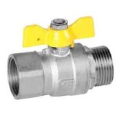 DN15 Прямой газовый кран с ручкой-бабочкой наружная-внутренняя резьба