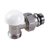 Угловой отсечной клапан, хромированный, отвод с герметичной прокладкой, подсоединение с наружной резьбой