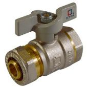 Кран шар. для воды 16х1/2" ц/г бабочка CTM СТАНДАРТ