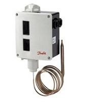 Реле температуры RT123, термобаллон с капилляром 5 м, диапазон температур 150-250°С, дифференциал 1,8-30°С