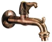 Кран типа Империя с кран-буксой быстрого перекрытия, декоративной розеткой и аэратором 1/2" с отделкой под бронзу