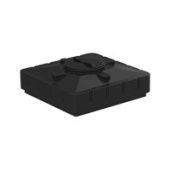 Бак д/душа 120 литров (черный) (950х950х305)