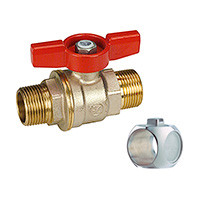 DN15 Кран шаровой полнопроходной DADO© 1/2" НР/НР PN42/Tmax=185 с ручкой-бабочкой