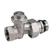 Прямой отсечной клапан с возможностью слива воды из радиатора, хромированный, отвод с герметичной прокладкой