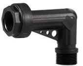 Угол пластиковый 1" Н.P./В.Р. c вращающейся гайкой