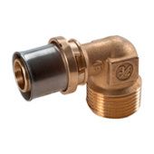 Угольник 90°  с нар. резьбой 3/4"x(26x3) "Мультипресс" 