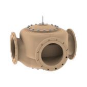 L3FM DN 300 ф/ф регулирующий трехходовой клапан латунный PN 6 Tmax 120 C Kv 1250