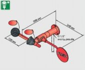 Душ аварийный стационарный для тела с фонтаном для глаз и  раковиной в промышл исполнении 