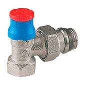 DN20 3/4" Угловой термостатический клапан, хромированный, отвод с герметичной прокладкой