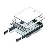 Шкаф коллекторный встраиваемый стальной, переменной глубины 85-130 мм