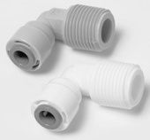 Переходник угловой трубка 1/4" -  3/8" нар. резьба