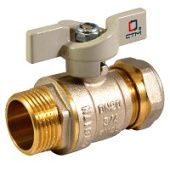 Кран шар. для воды 16х1/2" ц/ш бабочка CTM СТАНДАРТ