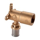 Угловой фитинг 1/2"x(16x2) 90° "Мультипресс" с кронштейном и внутренней резьбой 