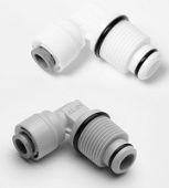 Переходник угловой трубка 3/8" -  1/4" нар. резьба