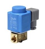 Клапан электромагнитный EV210B, Ду 4.5мм, латунь, FKM, G3/8, НЗ, с катушкой 24В пост.
