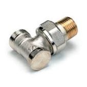 Запорно-регулирующий клапан на обратную подводку DN15 PN10 Kvs 0.2-2.2 Tmax=120oC угловой 