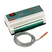 Блок контроля и управления для электротермических головок с предохранительным термостатом с 4-минутной задержкой включения.