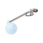 Поплавковый мех. регулятор уровня (5 осей) 3", лит. латунь, нерж. седло, штанга 750мм-сталь AISI 430. (без шара) Pmax-5 бар, Tmax-80C