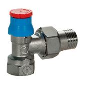 Угловой термостатический клапан с увеличенным проходом, хромированный. Увеличенный проход для размера 3/4".