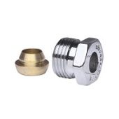 Фитинг Cu 1/2"* 15 mm хром