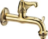 Кран типа Империя с кран-буксой быстрого перекрытия, декоративной розеткой и аэратором 1/2" с отделкой жёлтого цвета