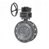 БРОЕН 161.153.80 поворотный затвор стальной Тепло, Т макс=200°С, Ру25 Ду80, фланц., нерж.диск, с редуктором 