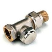 Запорный клапан с предвар настр прямой Rp1/2'' х G1/2''  Ру10 Kv=1,8 м3/ч угловой