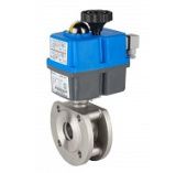 DN80 Кран шаровой DIN фланцы  3" PN16 AISI 316 с электроприводом GE-15