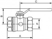 шаровой кран тип 250D IG.1 1/2" PN35