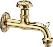 Кран типа Империя с традиционной кран-буксой, декоративной розеткой и аэратором 1/2" с отделкой жёлтого цвета