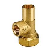 Т-образный тройник с выводом для термометра (R540 3/8”), присоединяемый к коллекторам R553D, R553S, R551S нехромированный.