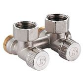 1/2"M x 3/4"E Узел нижнего подключения угловой,  для одно- и двухтрубных систем