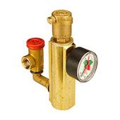 1" Группа безопасности  для закрытых систем теплоснабжения (латун. корпус R551E, автомат. воздухоотводной клапан R88I с отсечным клапаном, предохранит. клапан R140R, манометр 0 ÷ 4 бар R225, наполняющий клапан R608D)