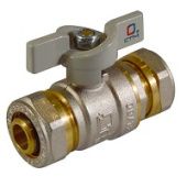 Кран шар. для воды 20х20 ц/ц бабочка CTM СТАНДАРТ