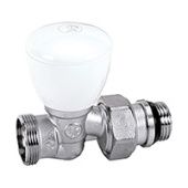 Прямой ручной клапан, хромированный, отвод с герметичной прокладкой, подсоединение с наружной резьбой