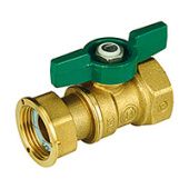 Кран шаровой с внутренней резьбой, с отводом с накидной гайкой для счетчиков, с низким содержанием свинца, для питьевой воды.