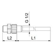 Инжекционный клапан PDF/FKM  L=100 4/6-6/12-6/9-9/12