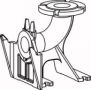 фланцевое колено с лапой и направляющей для троса DN100 VA