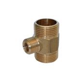 Ниппель с боковым потоком латунный 1"1/2Mх 1/4F      