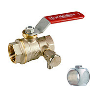 DN40 Кран шаровой полнопроходной DADO© 1 1/2" ВР/ВР PN35/Tmax=185 со сливом 