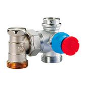 Термостатический клапан, с балансировочным клапаном для теплого пола и коробки R508M.
