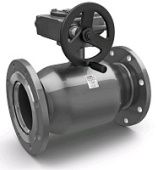 DN350/300 Py25 Кран шаровой ф/ф стандартнопр. с ручн. редуктором LD