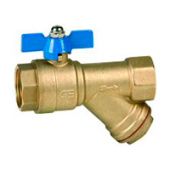 Фильтр грязевик с краном 1" латунный с нержав. сеткой                                                                                                                                                   