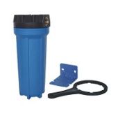 Фильтр синий Slim Line 1/2"-10" картридж 10 мкм, кронштейн, ключ в комплекте.