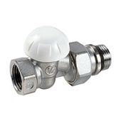 Прямой отсечной клапан, хромированный, отвод с герметичной прокладкой