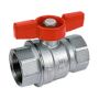 DN20 Кран шаровой полнопроходной 3/4" ВН/ВН PN35/Tmax=185 с ручкой-бабочкой красной