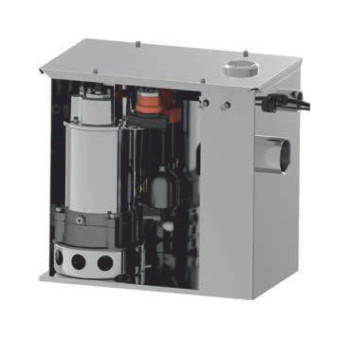 WC-BOX Установка по отведению стоков, 40л, C насосом, с верт. поплавком, с сигнализацией